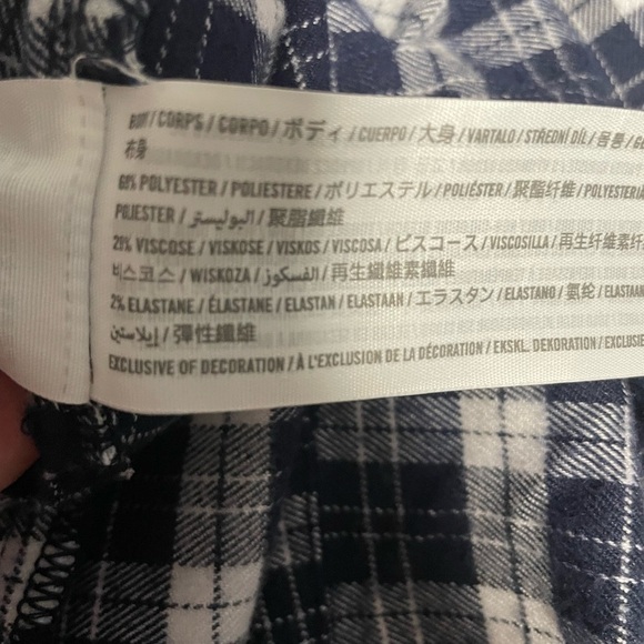 NWT Hollister Ultra High-Rise Flannel Plaid Dad Pants. Size 13R-W31 - Picture 9 of 9